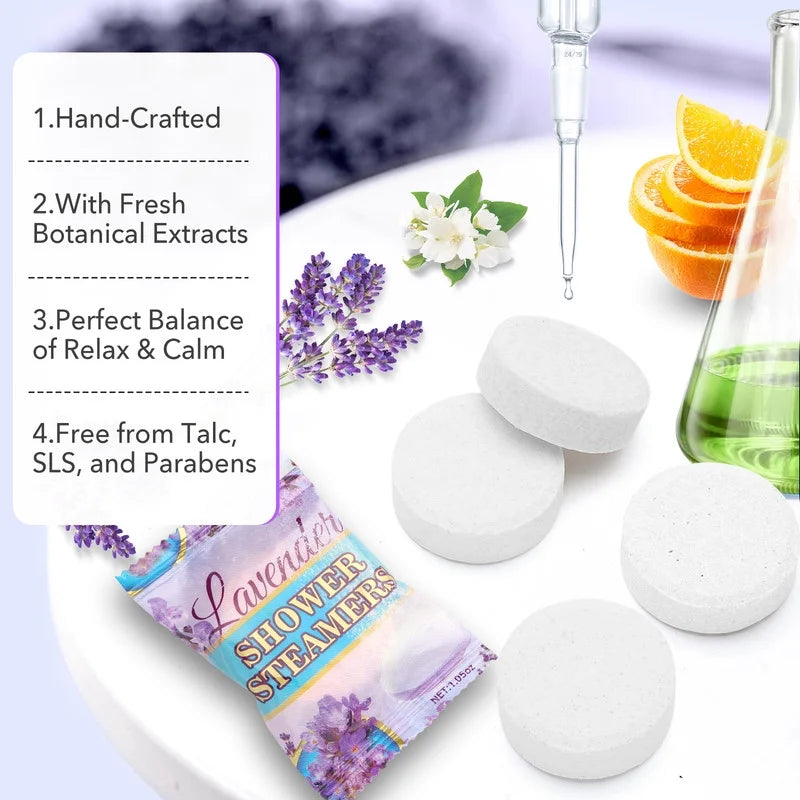 Shower Steamers Aromatherapy - 8 Pcs Shower Bombs with Essential Oil for Home SPA, Self-Care Relaxation, Valentines Day Gifts for Men Women, for Birthday Gift