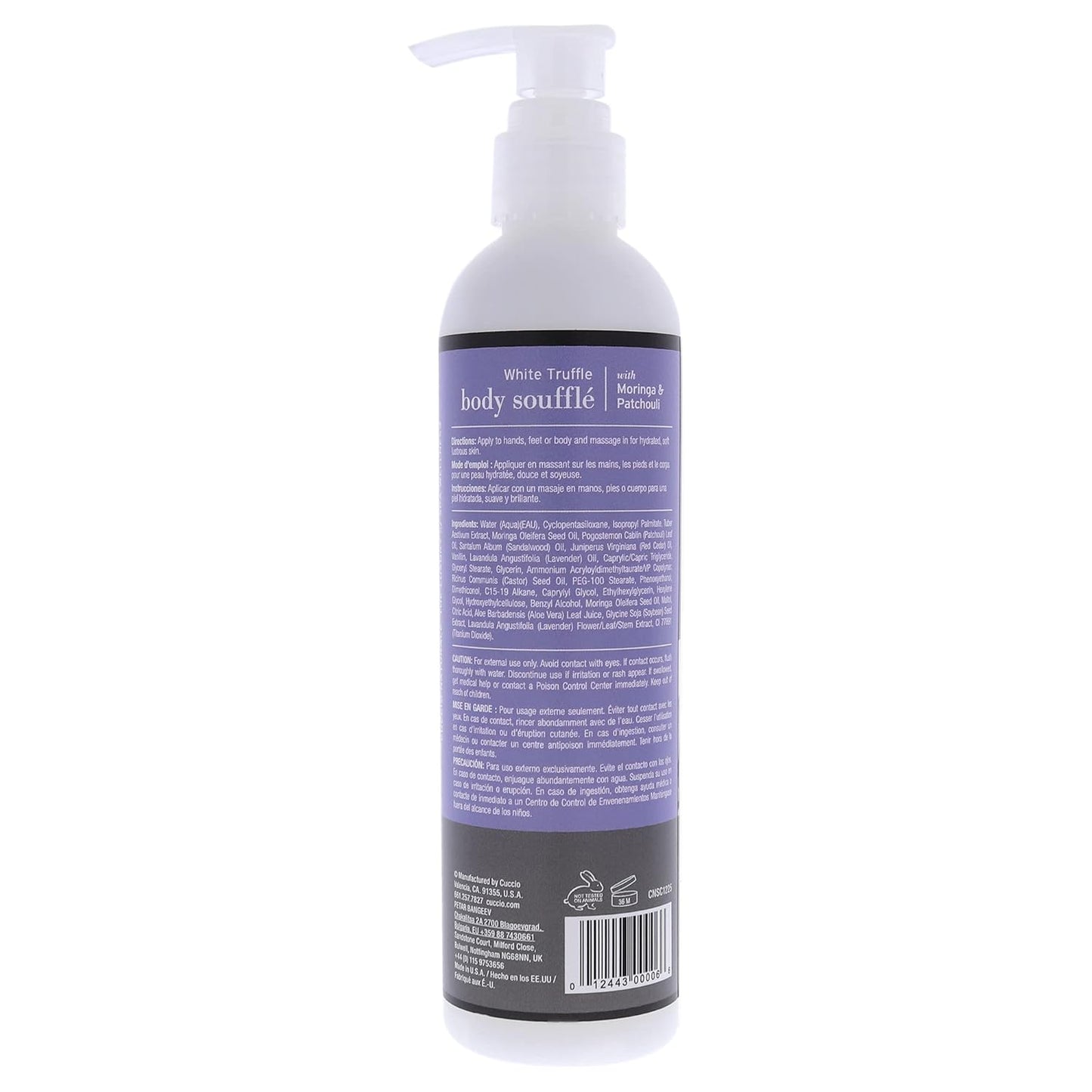 Naturale White Truffle Body Soufflé - Smoothing, Nourishing Body Treatment for Long Lasting Hydration and Dry Skin Relief - Lightweight, Non-Greasy Formula - Natural and Cruelty Free - 8 Oz
