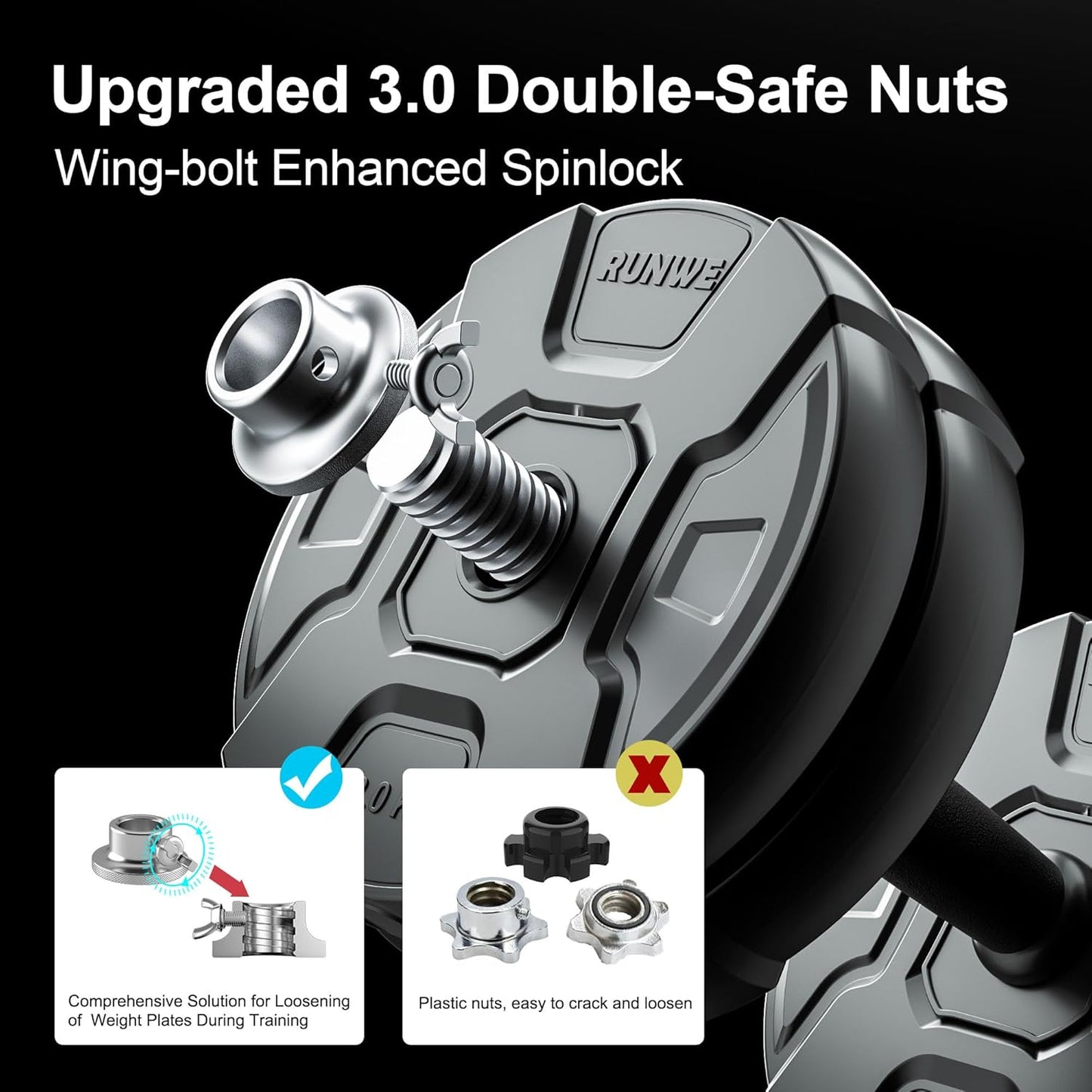 Heavy Adjustable Dumbbell Barbell Set - 100 90 70 50 Lb Weight Set for Option, Metal Dumbbell Grip and Barbell Bar, 1" Center Hole Weight Plate, 3-In-1 Adjustable Dumbbell, Barbell and Push-Up Stand