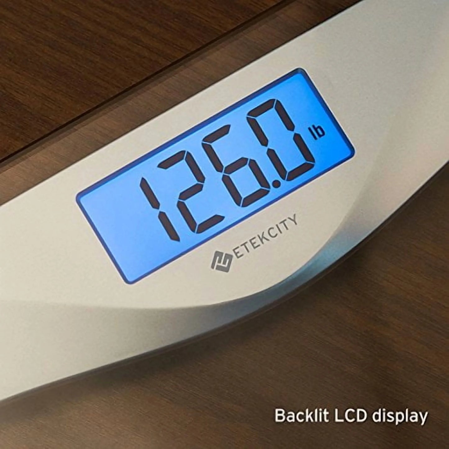 Scale for Weight, 400Lb Capacity Bathroom Scale with LCD Display, Silver, EB4074C