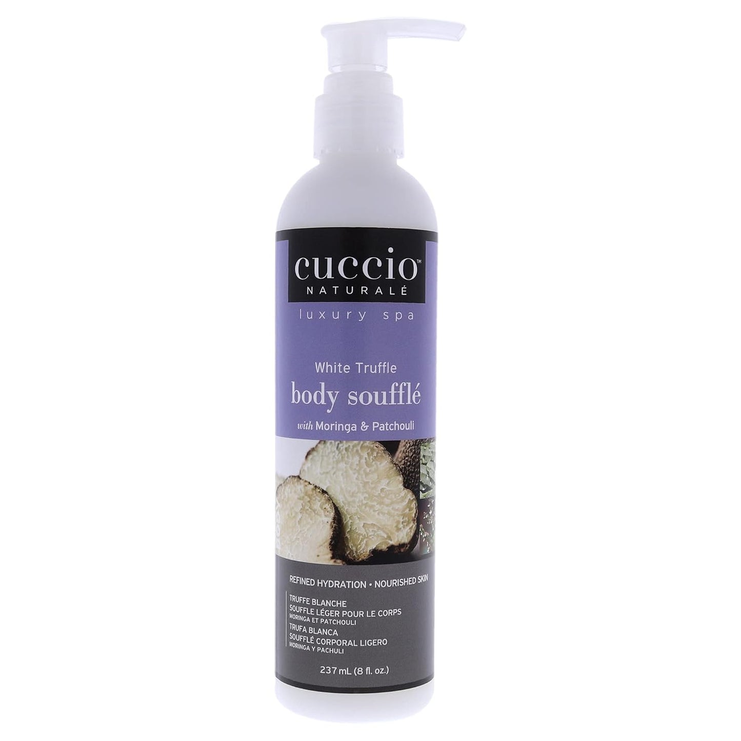 Naturale White Truffle Body Soufflé - Smoothing, Nourishing Body Treatment for Long Lasting Hydration and Dry Skin Relief - Lightweight, Non-Greasy Formula - Natural and Cruelty Free - 8 Oz