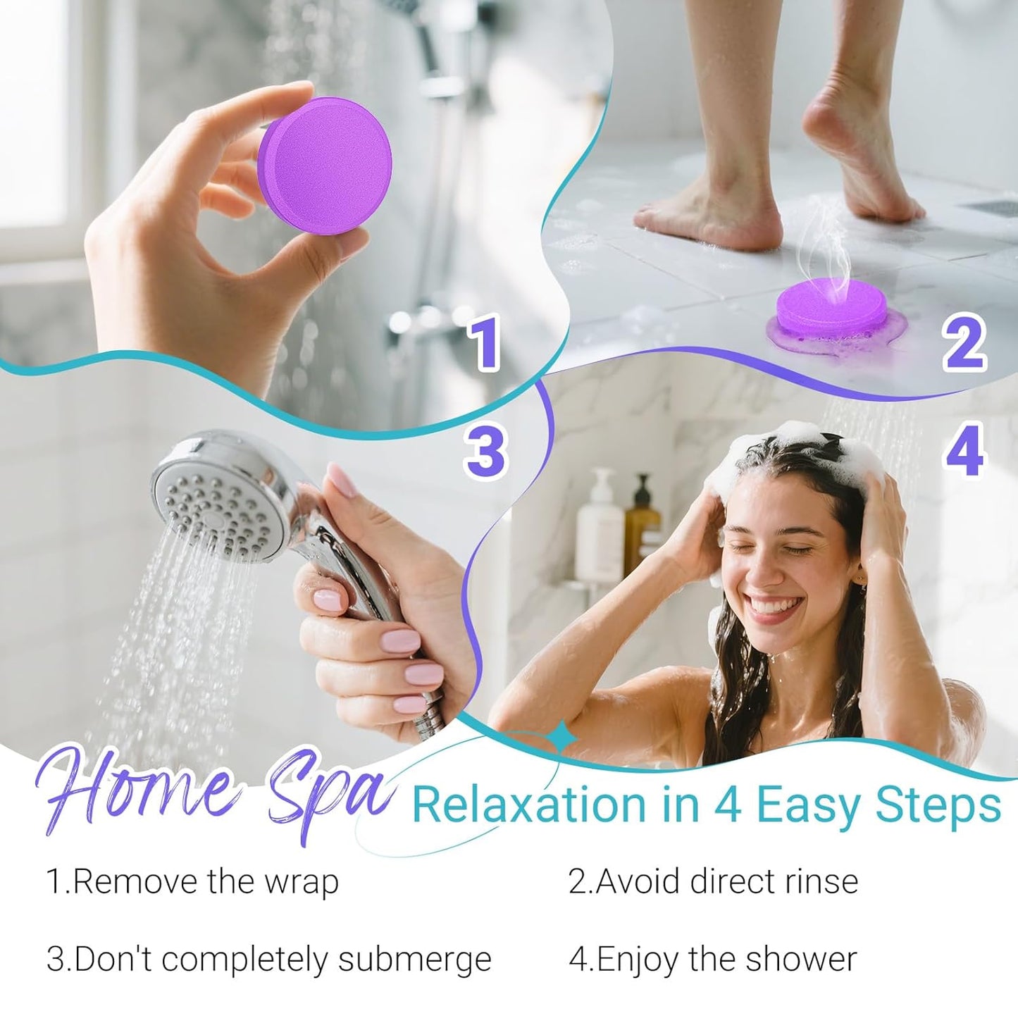 Shower Steamers Aromatherapy - Birthday Gifts for Women, Shower Bombs with Natural Essential Oils Self Care Stocking Stuffers White Elephant Christmas Gifts for Adults Teen Girls
