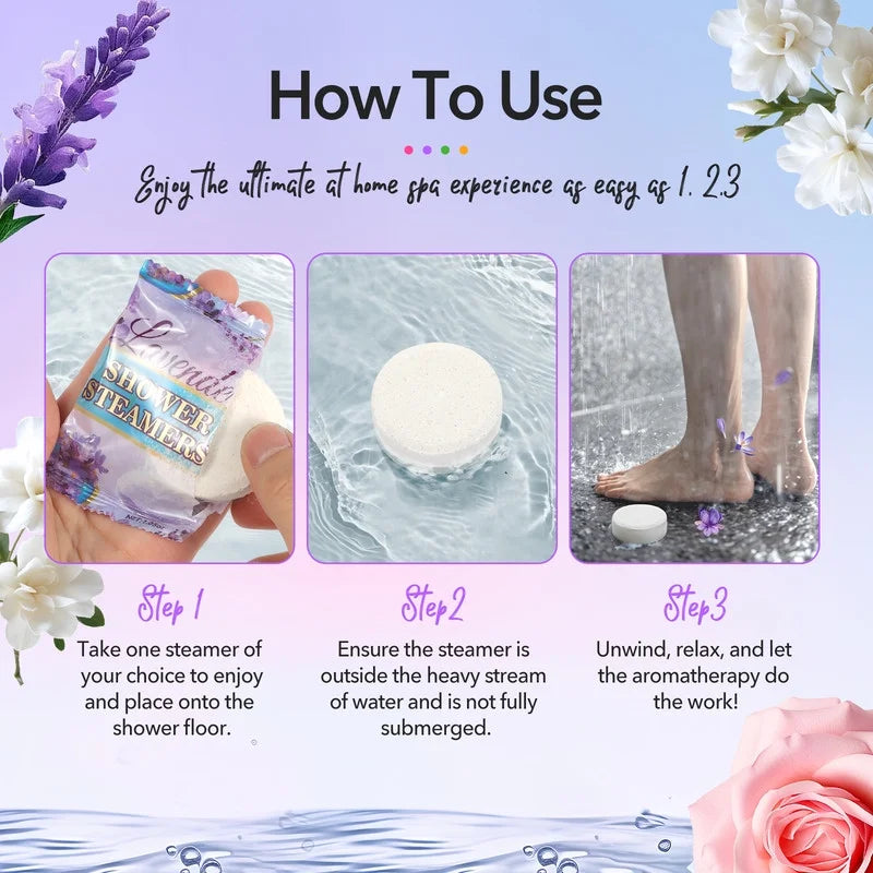 Shower Steamers Aromatherapy - 8 Pcs Shower Bombs with Essential Oil for Home SPA, Self-Care Relaxation, Valentines Day Gifts for Men Women, for Birthday Gift