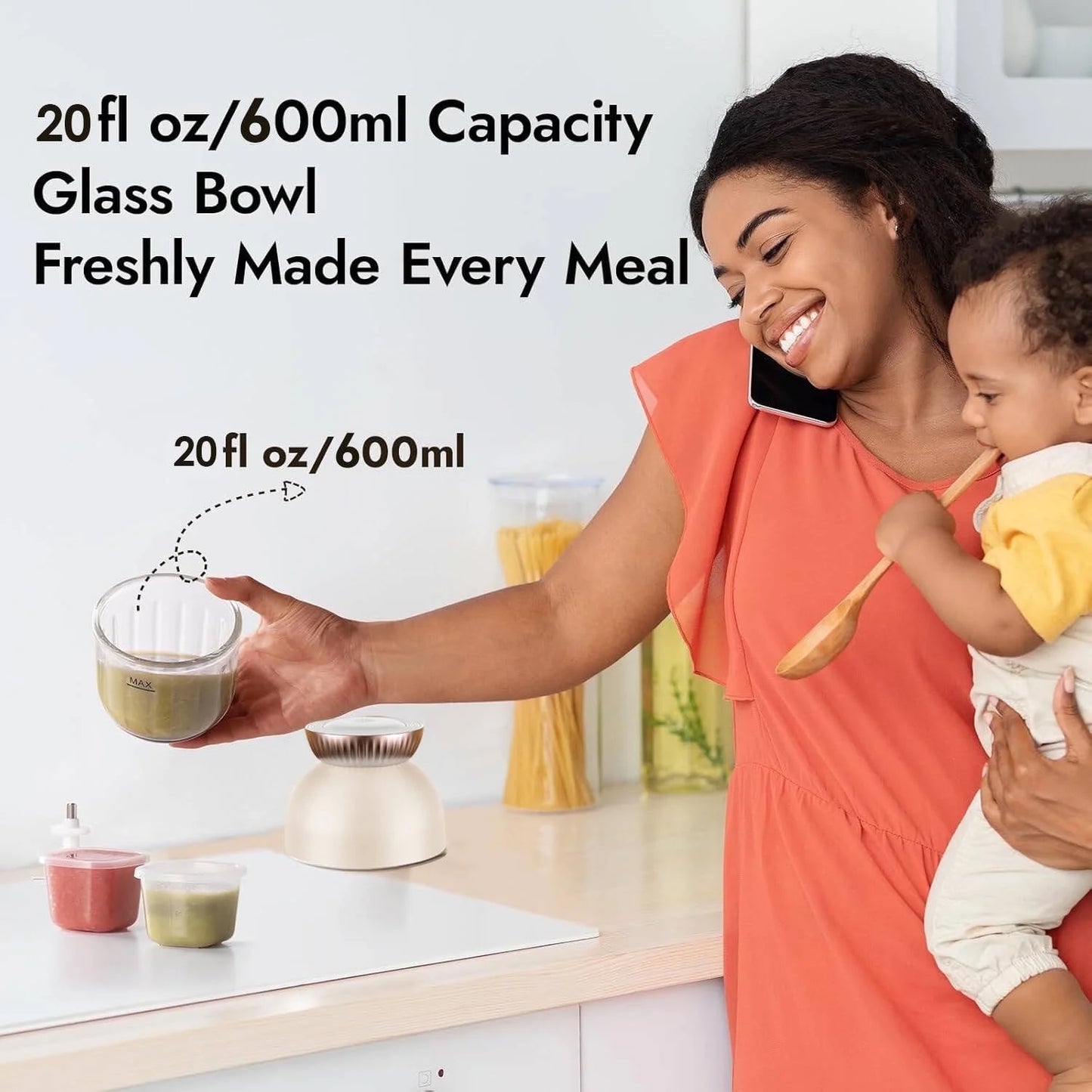 Baby Food Maker, 13-In-1 Baby Food Processor,600Ml Food Blender with 8 Blades for Fruit Vegetable Meat