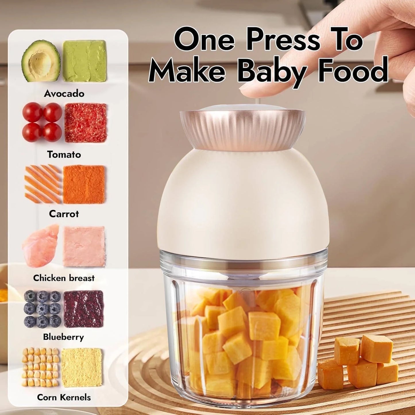 Baby Food Maker, 13-In-1 Baby Food Processor,600Ml Food Blender with 8 Blades for Fruit Vegetable Meat