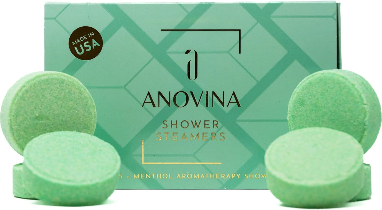 Eucalyptus & Menthol Shower Steamers β Aromatherapy Shower Tablets with Soothing Vapors β Made in USA β Shower Bomb Gift Set for Men & Women