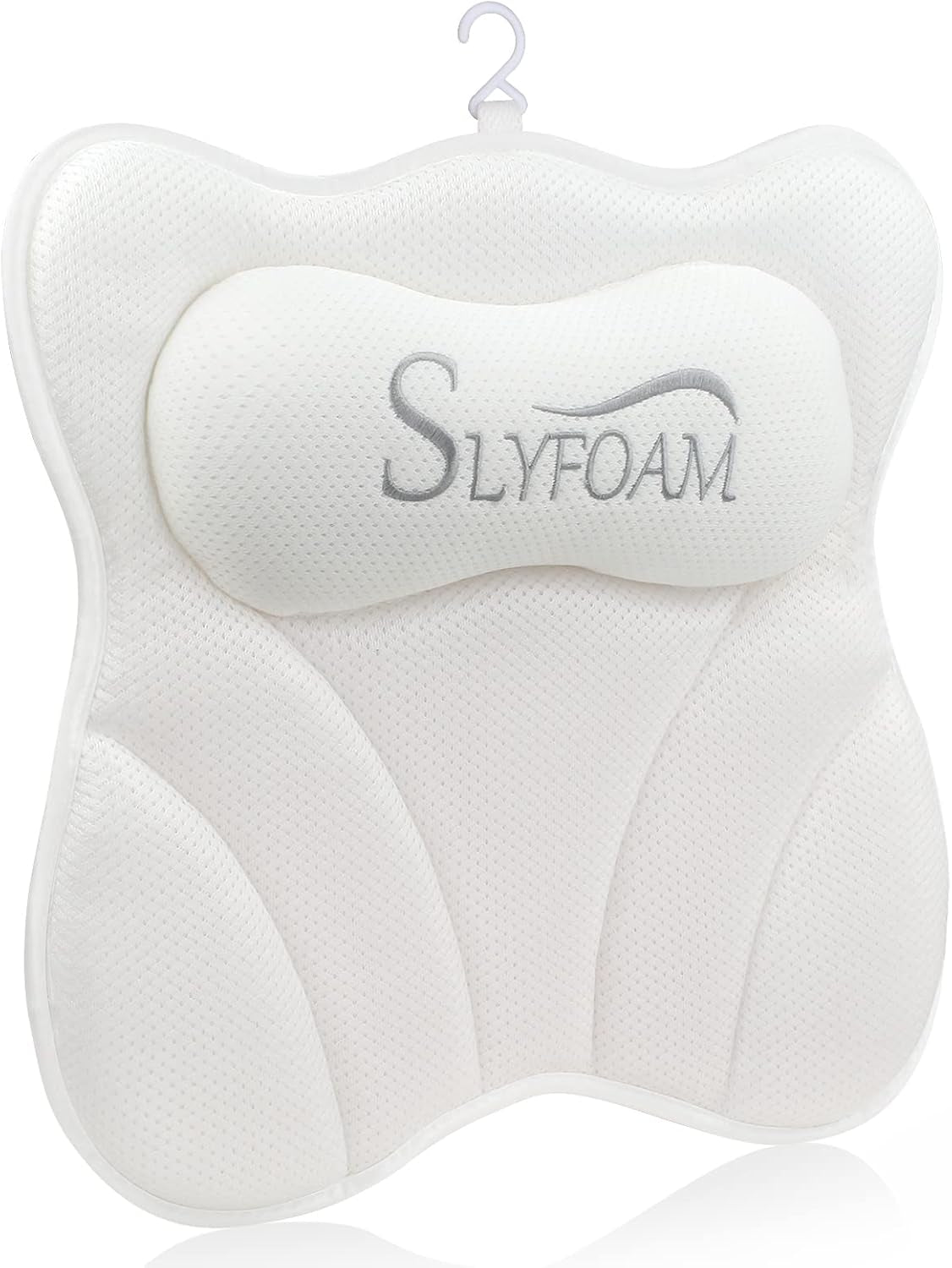 Bath Pillow, Bathtub Pillow with Anti-Slip Suction Cups, 4D Mesh Soft Spa Bath Tub Pillow Headrest, Bath Pillows for Tub with Neck and Back Support Fits Bathtub Spa Tub Jacuzzi, Fathers Day Dad Gifts