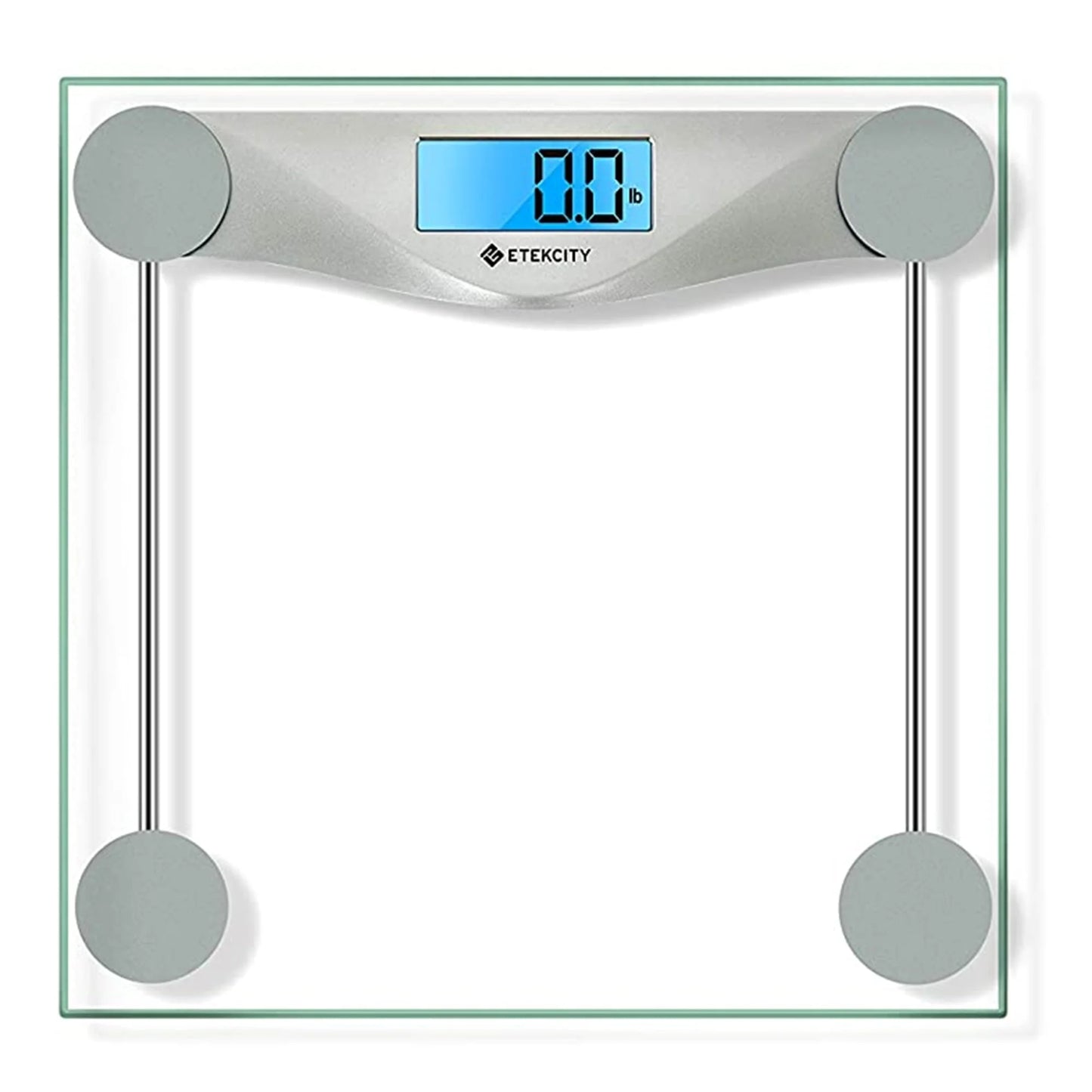 Scale for Weight, 400Lb Capacity Bathroom Scale with LCD Display, Silver, EB4074C