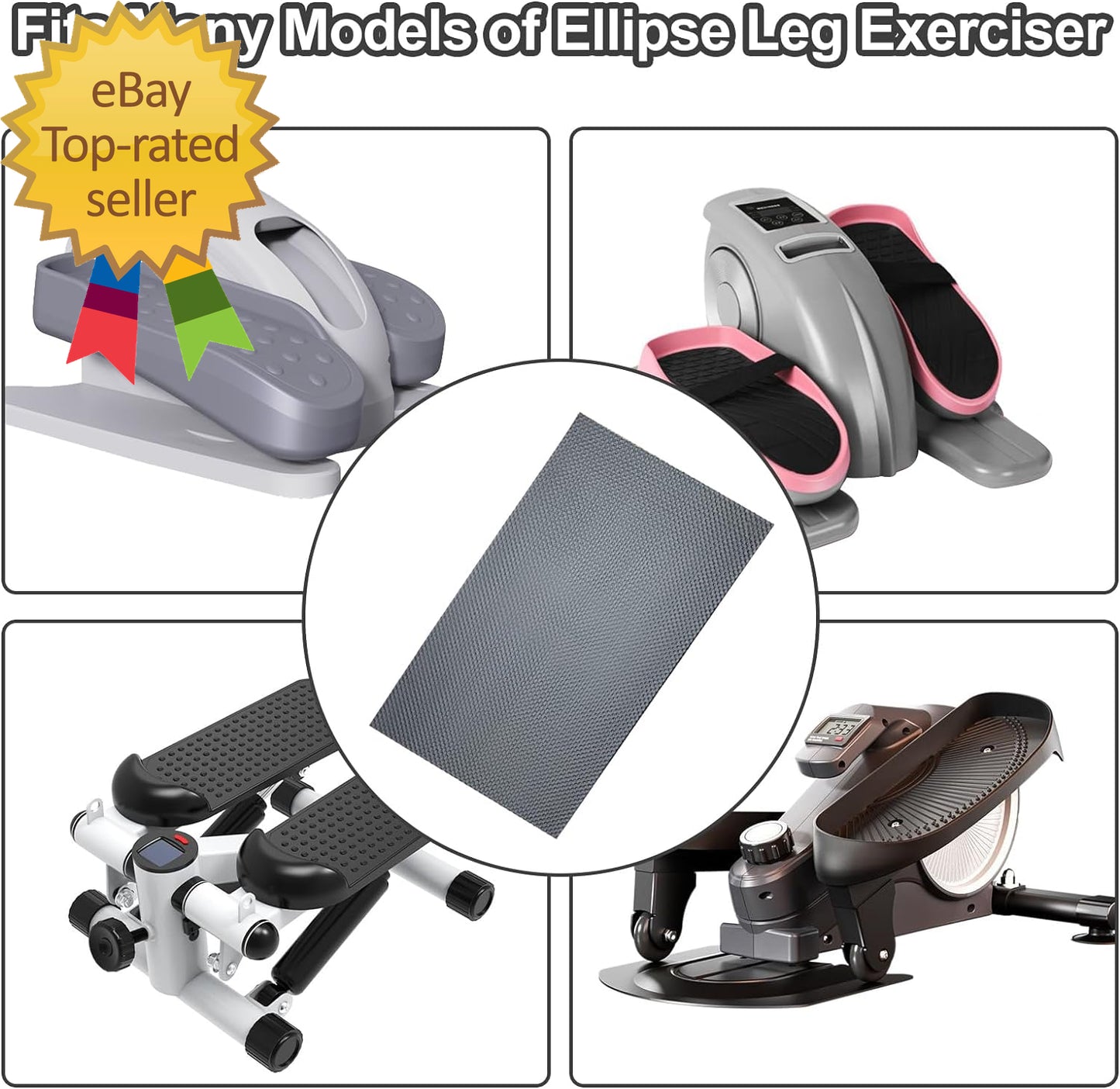 Non-Slip Mat for Ellipse Leg Exerciser Machine Apply to under Desk Elliptical