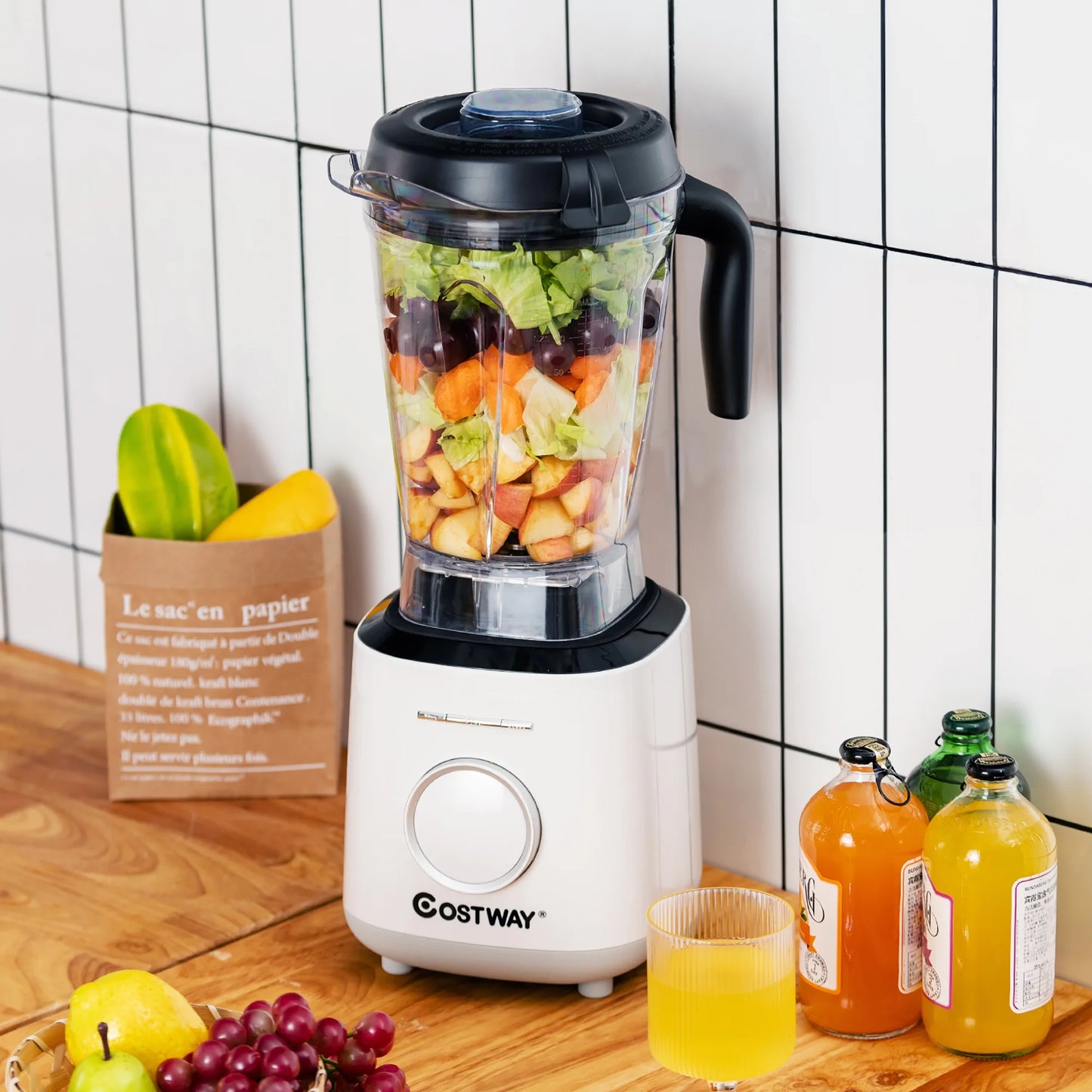 1500W Countertop Smoothies Blender 10 Speed W/ 6 Pre-Setting Programs