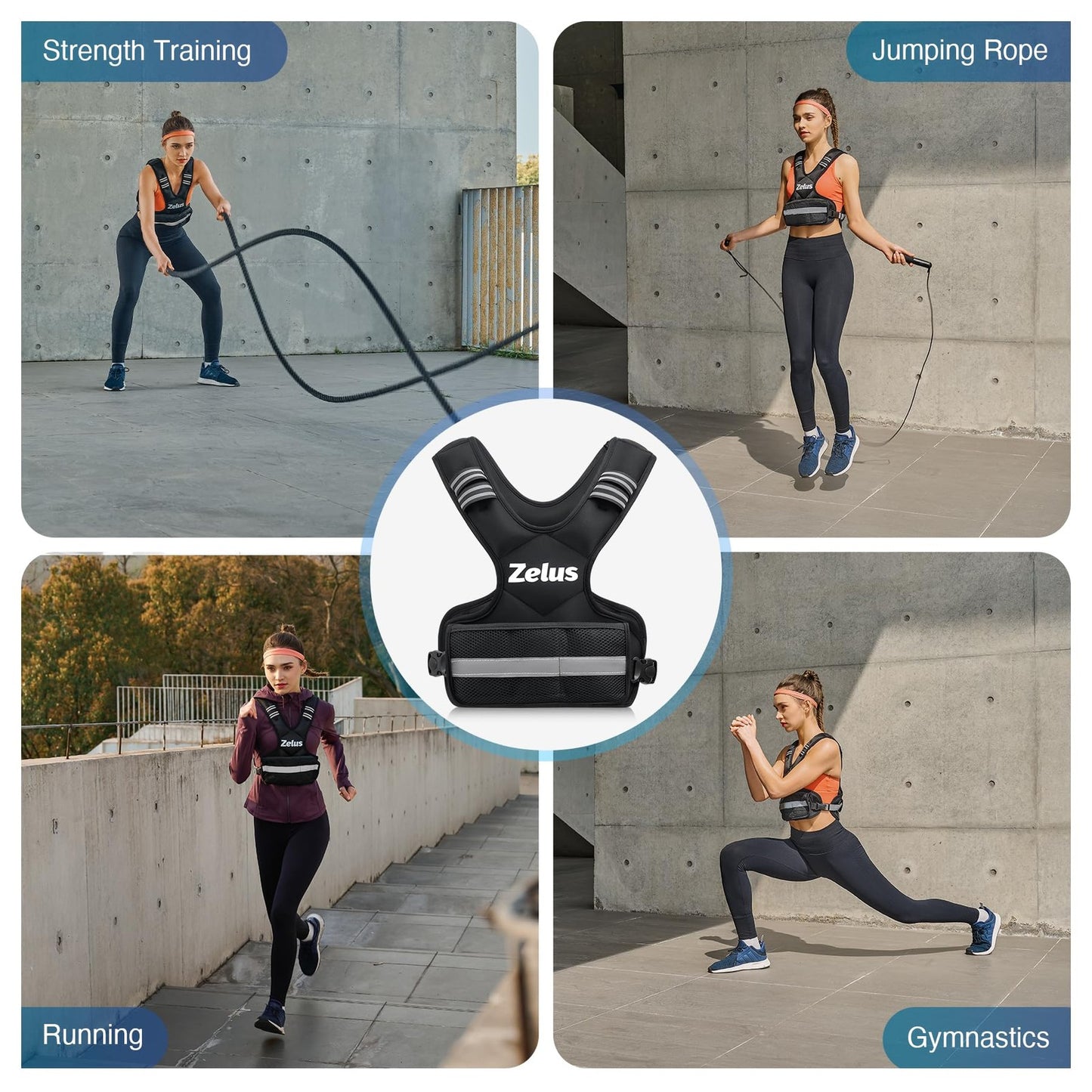 Zelus Weighted Vest for Men and Women | 4-10Lb/11-20Lb