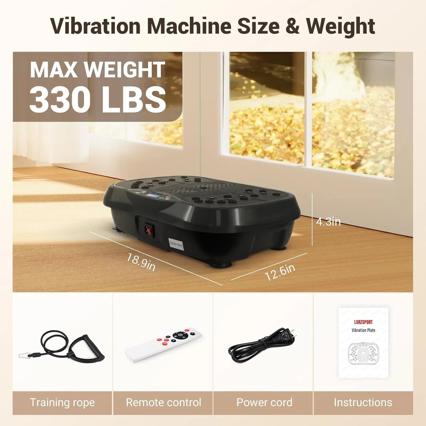 Vibration Plate Exercise Machine for Full Body Workout, Fitness, Weight Loss, and Muscle Toning