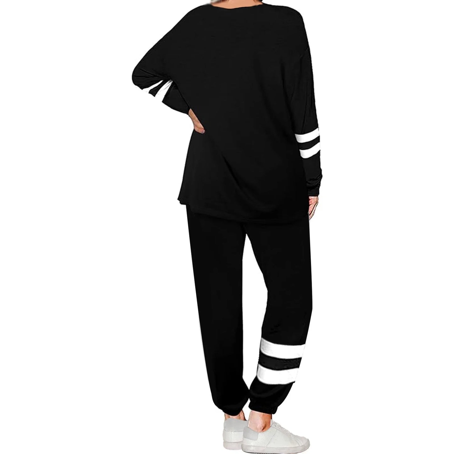 Women'S 2 Piece Workout Sets Long Sleeve Jogger Sweatsuit with Pockets Loungewear Pullover Tracksuit