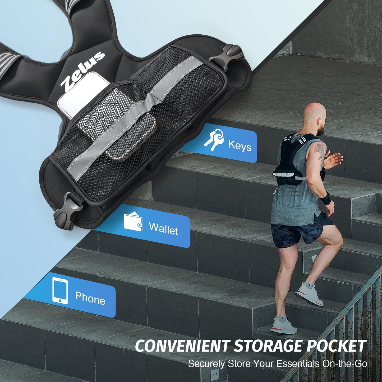 Zelus Weighted Vest for Men and Women | 4-10Lb/11-20Lb