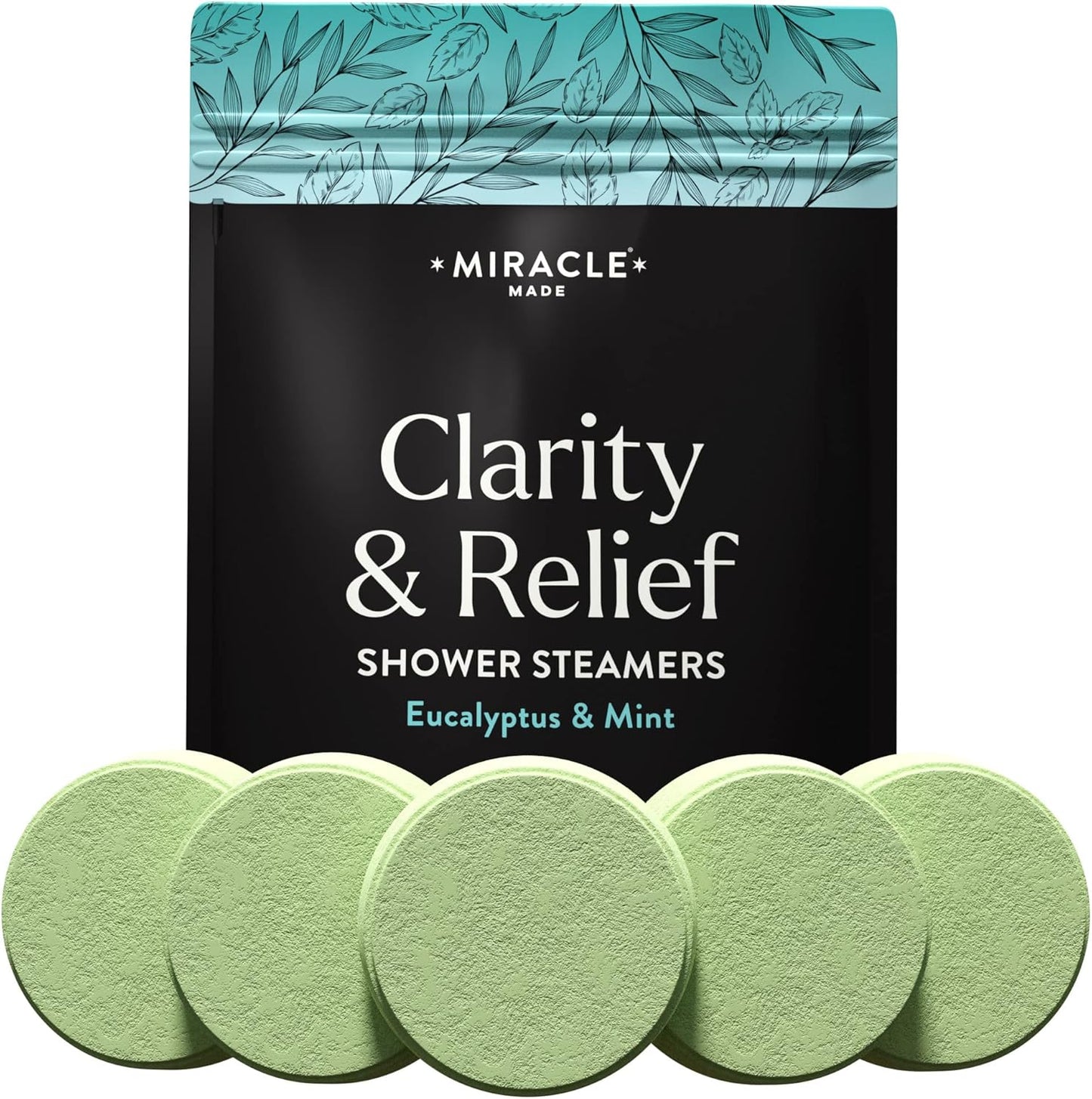 Aromatherapy Shower Steamers - 15 Essential Oil Tablets - Mint Scented Shower Steamers for Sinus Presents for Women & Men