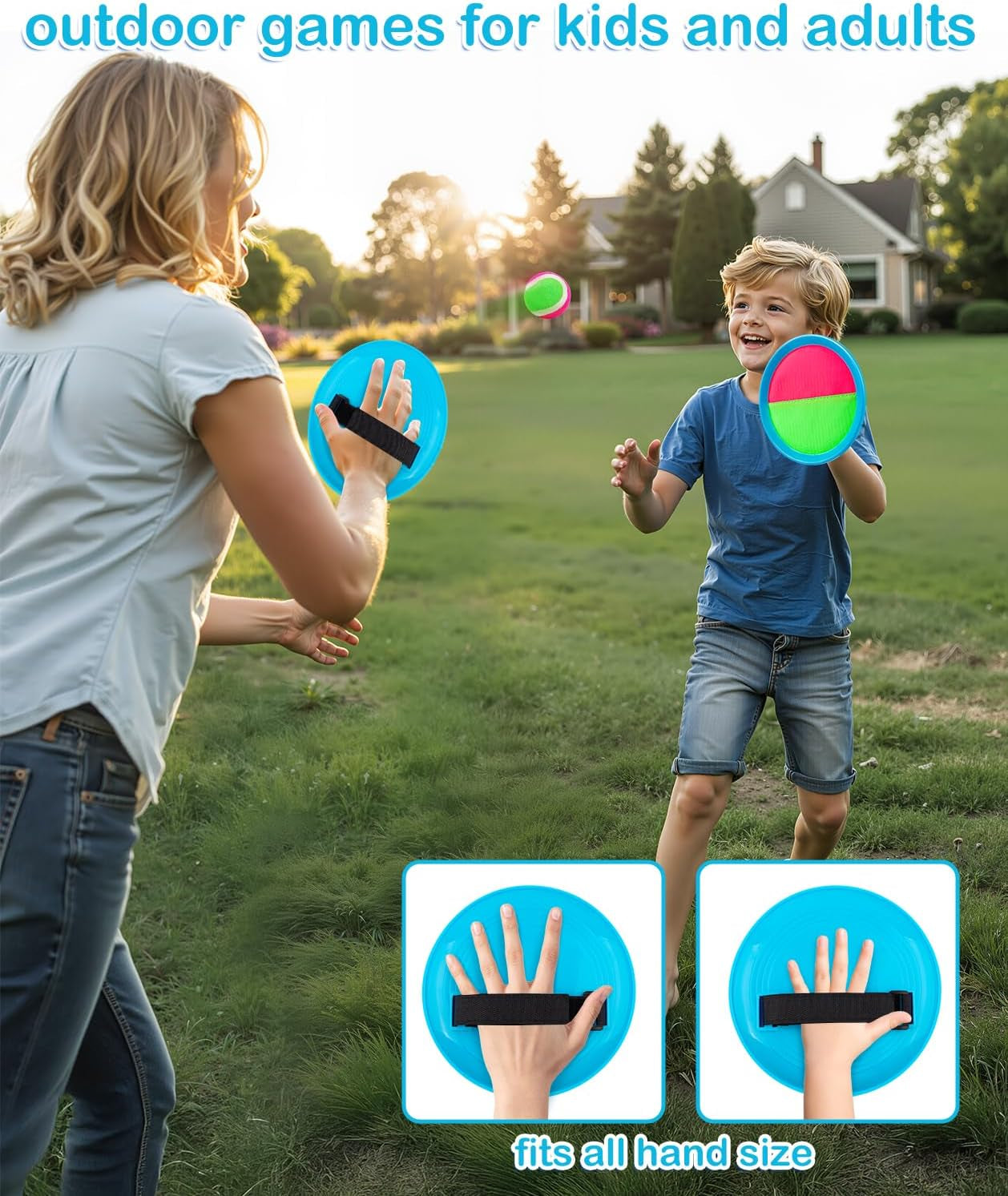 Kids Toys Toss and Catch Game Set Beach Pool Toys for Kids Ages 3-4 5-7 8-12, outside Yard Camping Outdoor Games for 3 4 5 6 7 8 Year Old Boys Girls Birthday Gift Family Vacation Essentials