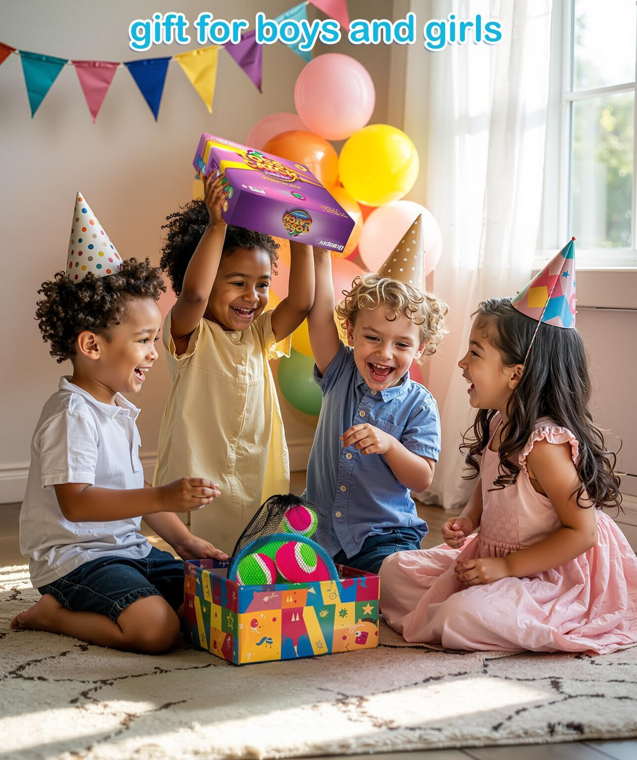 Kids Toys Toss and Catch Game Set Beach Pool Toys for Kids Ages 3-4 5-7 8-12, outside Yard Camping Outdoor Games for 3 4 5 6 7 8 Year Old Boys Girls Birthday Gift Family Vacation Essentials