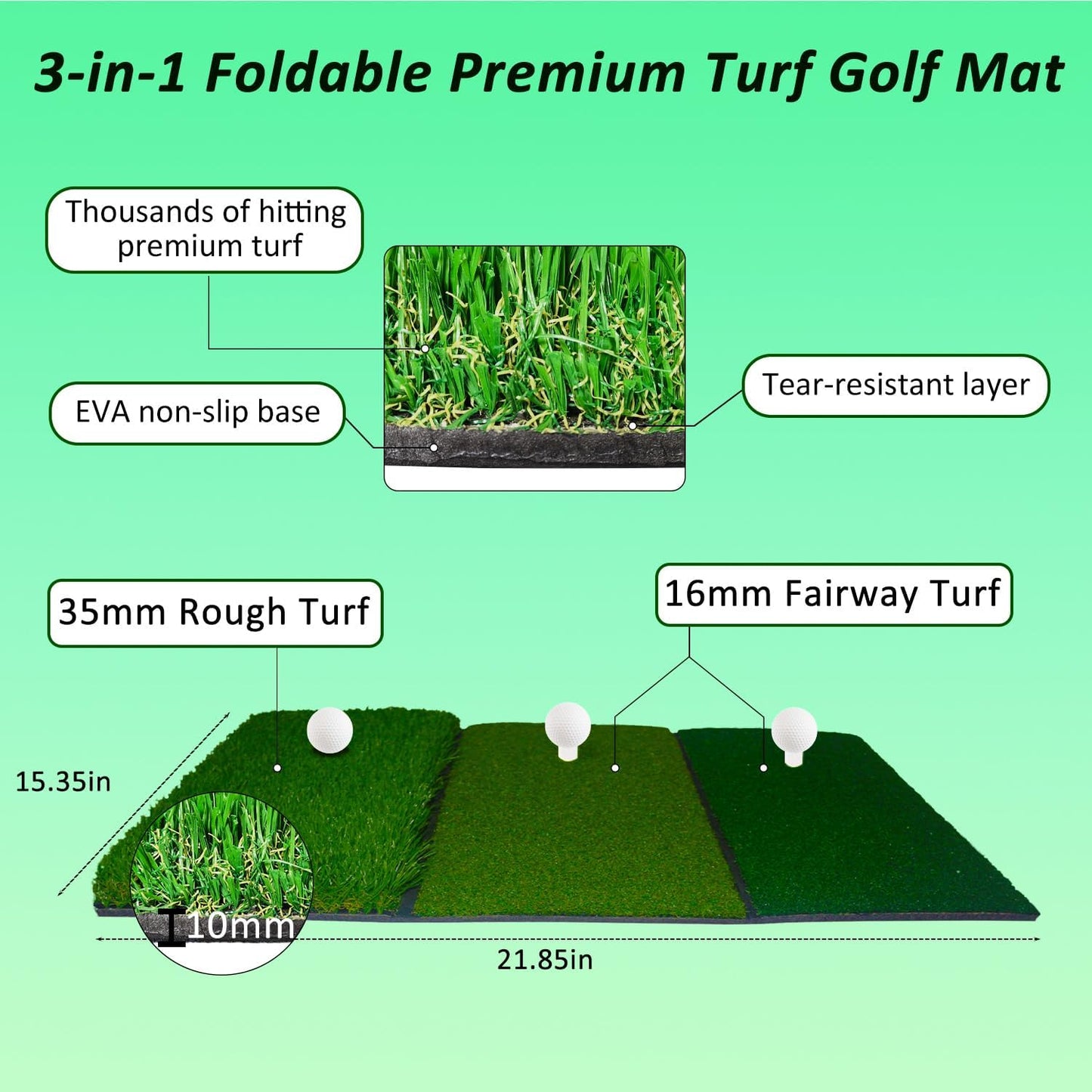 Golf Hitting Practice Nets for Backyard Driving Heavy Duty Men Real Indoor Golf Balls Hitting Pitching Driving Nets for Indoor Outdoor Garage Use Golfing Swing Training Impact Cages with Frame and Net