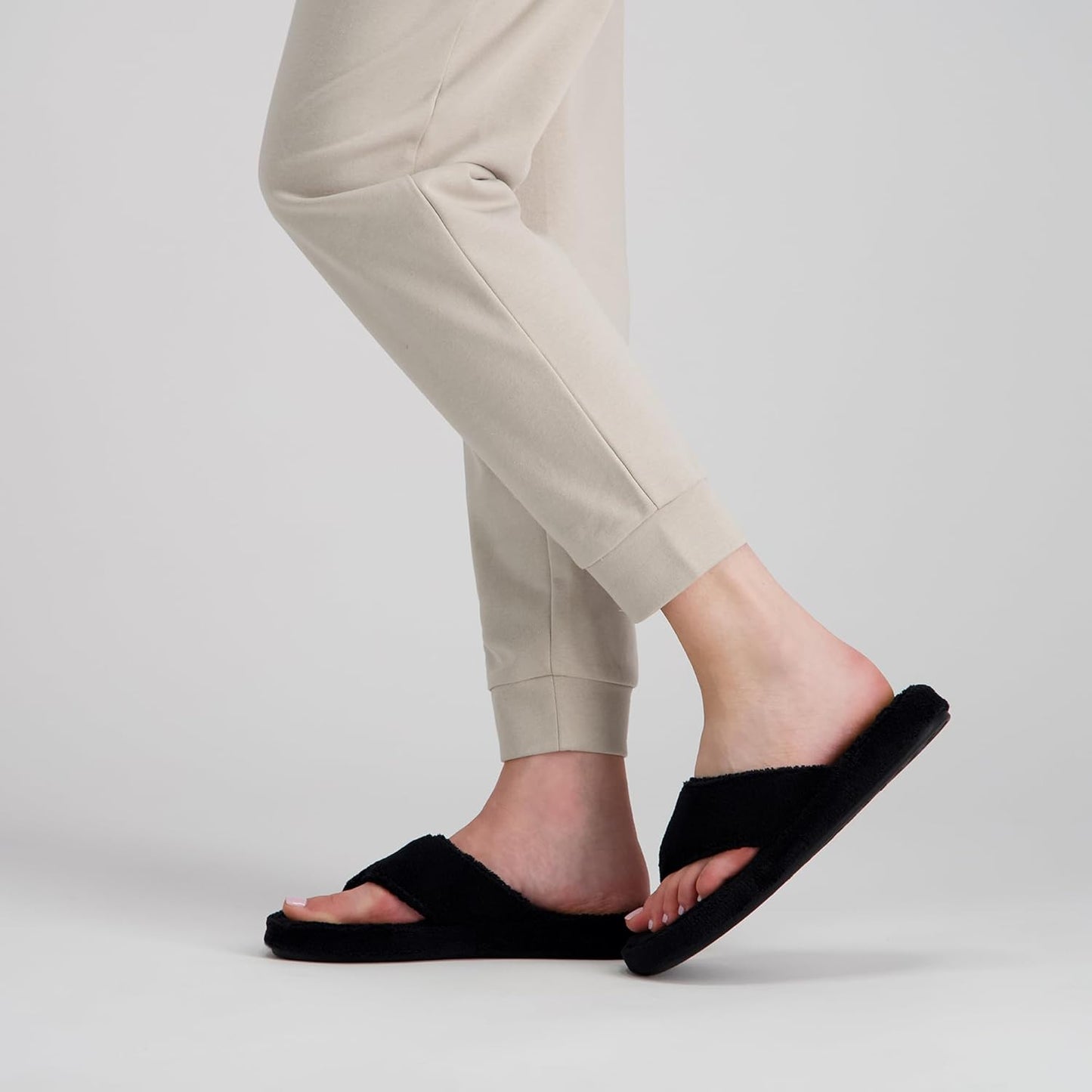 Women'S Spa Thong Slippers with Cloud Contour Comfort - Arch Support and Plush Fluffy Terry Lining, Perfect for Beach, Camping, Poolside, or Bathroom Wear