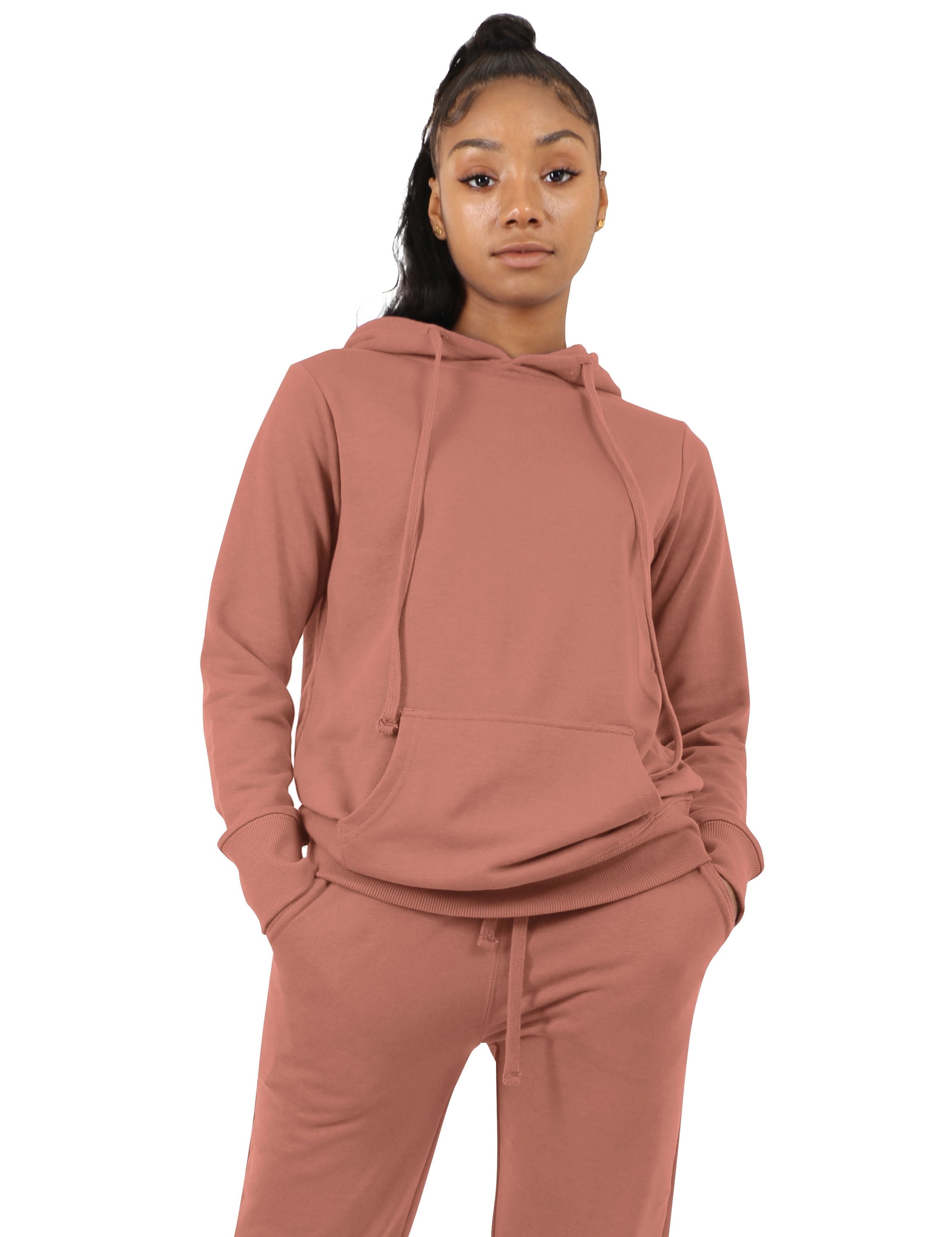 Womens Premium French Terry Pullover Wrinkle Resistant Hoodie