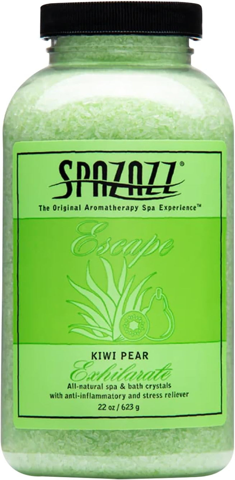 Spazzaz Hot Tub & Spa Bath Salt Aromatherapy Crystals. 22 Oz Kiwi Pear Crystals and Bath Salts - Oil-Free & Safe for All Spas