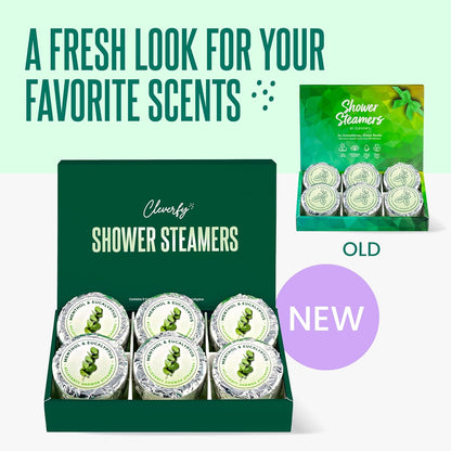 Eucalyptus for Shower Steamers Aromatherapy – Self-Care Shower Bombs for Sinus Relief and Nasal Congestion – 6 Tablets