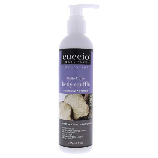 Naturale White Truffle Body Soufflé - Smoothing, Nourishing Body Treatment for Long Lasting Hydration and Dry Skin Relief - Lightweight, Non-Greasy Formula - Natural and Cruelty Free - 8 Oz