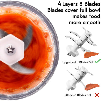 Baby Food Maker, 13-In-1 Baby Food Processor,600Ml Food Blender with 8 Blades for Fruit Vegetable Meat