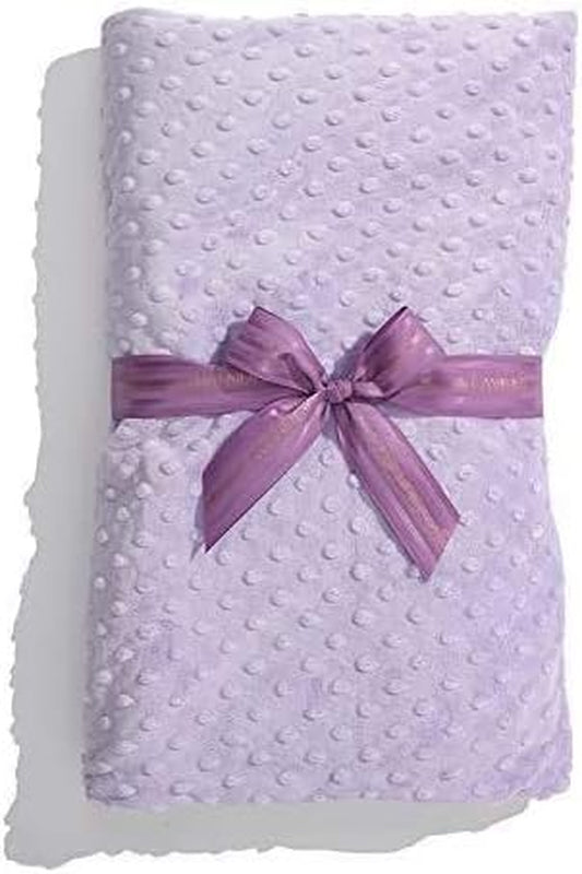 Aromatherapy Spa Blanket Filled with Lavender Flowers and Flaxseed, Hot/Cold Microwaveable Heated Blanket for Soothing Muscles with Removable Washable Cover (44" X 18", Lilac Dot)