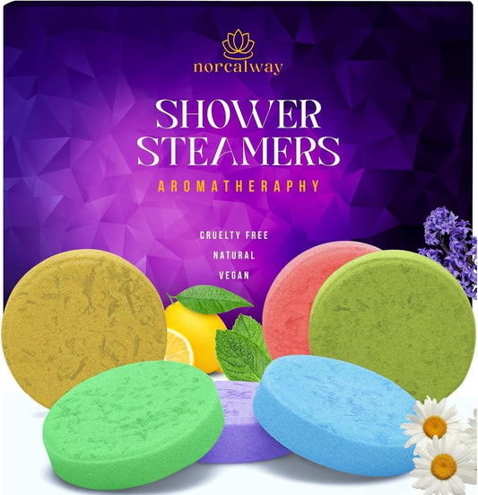 Valentines Day Gifts for Her - Shower Steamers Aromatherapy Gift Set - Valentines Gifts for Mom, Wife, Girlfriend, Grandma, Daughter - Natural Essential Oil Home Spa Self-Care - 6 Pack