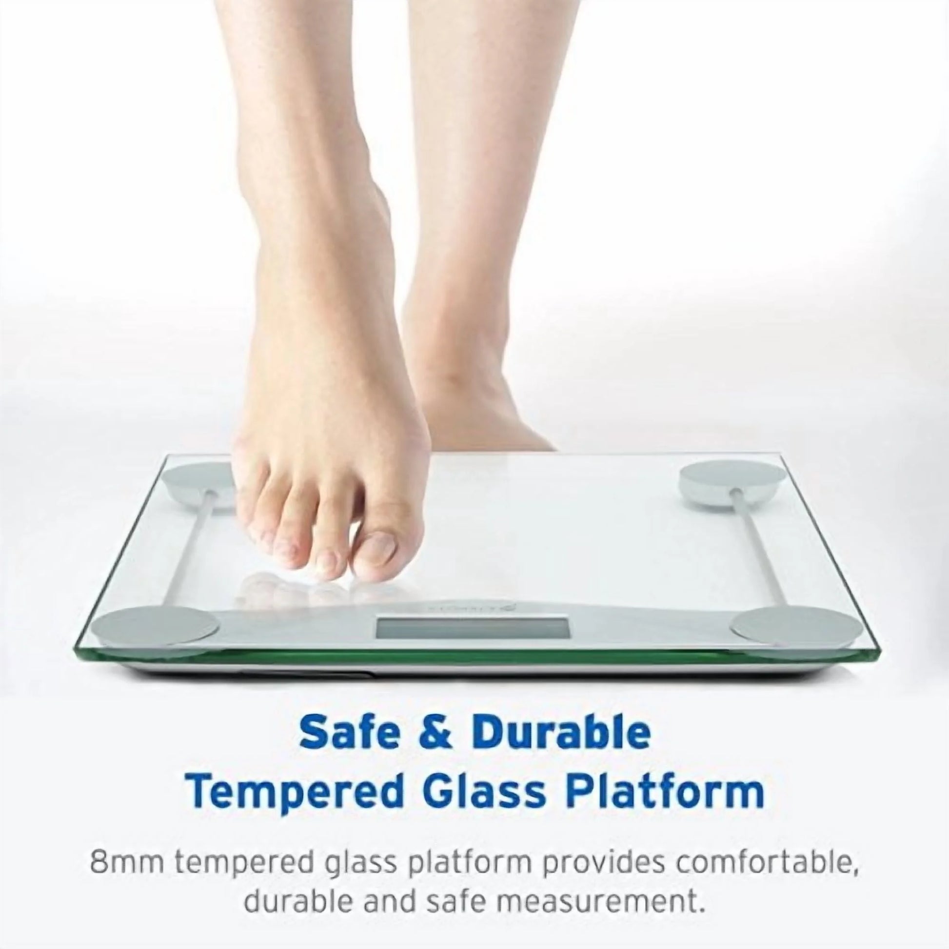 Scale for Weight, 400Lb Capacity Bathroom Scale with LCD Display, Silver, EB4074C