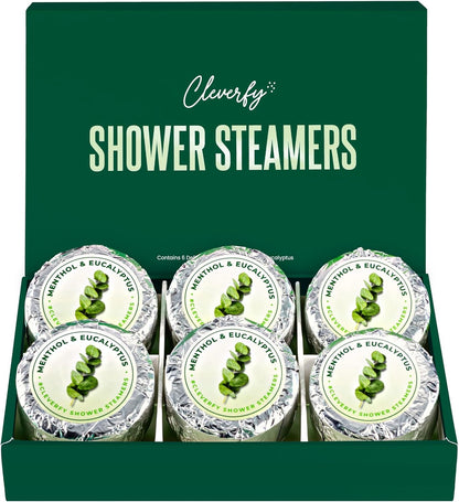 Eucalyptus for Shower Steamers Aromatherapy – Self-Care Shower Bombs for Sinus Relief and Nasal Congestion – 6 Tablets