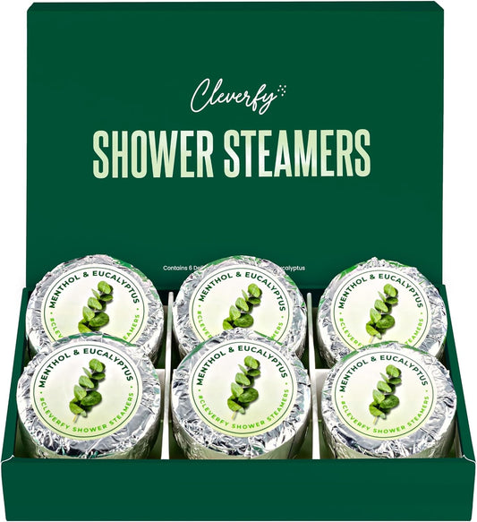 Eucalyptus for Shower Steamers Aromatherapy – Self-Care Shower Bombs for Sinus Relief and Nasal Congestion – 6 Tablets