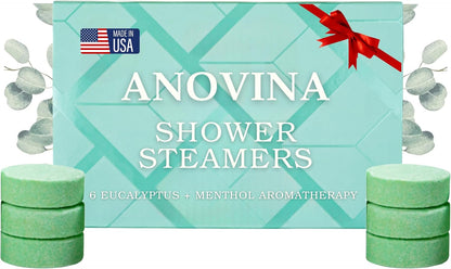 Eucalyptus & Menthol Shower Steamers – Aromatherapy Shower Tablets with Soothing Vapors – Made in USA – Shower Bomb Gift Set for Men & Women