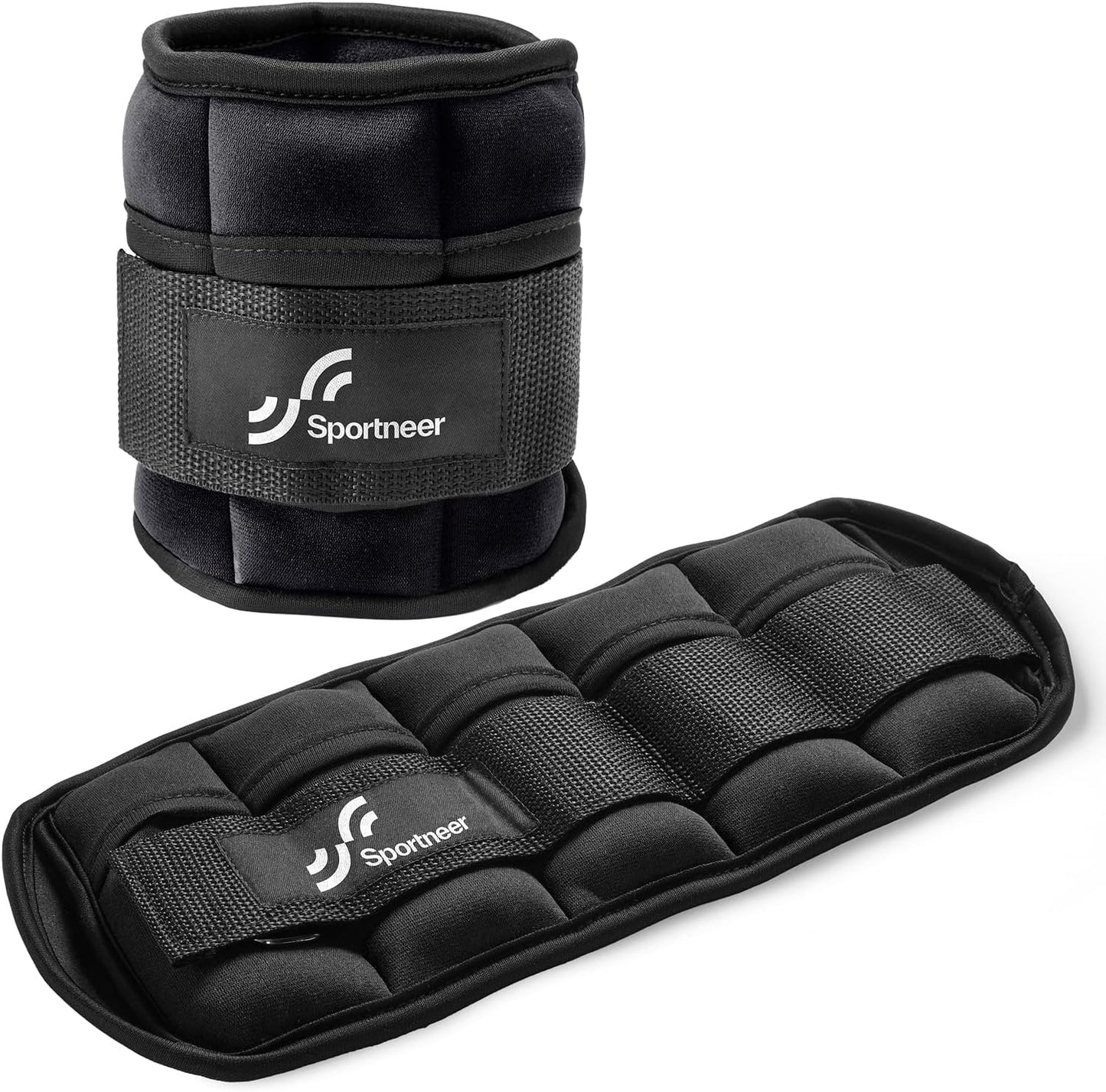 Adjustable Ankle Weights for Women and Men 7 Lbs/Pair Adjustable Leg Weights with Secure Straps, Strength Training Weighted for Yoga, Walking, Running, Aerobics, Gym, Physical Therapy