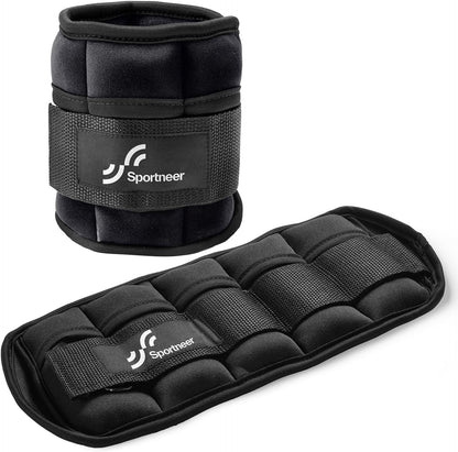 Adjustable Ankle Weights for Women and Men 7 Lbs/Pair Adjustable Leg Weights with Secure Straps, Strength Training Weighted for Yoga, Walking, Running, Aerobics, Gym, Physical Therapy