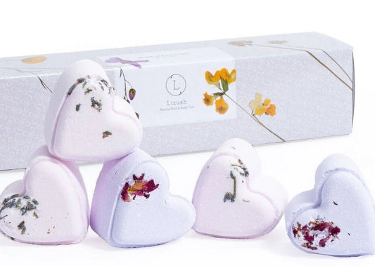 -Mother'S Day Sepecial- Heart Shaped Shower Steamers Gift Box, Set of 5 Shower Steamers Package