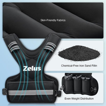 Zelus Weighted Vest for Men and Women | 4-10Lb/11-20Lb