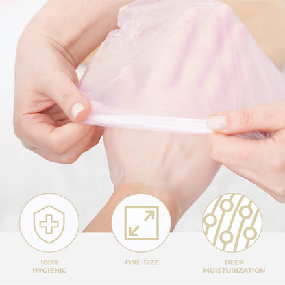 10-Minute Paraffin Hand Treatment, Spa and Home Treatment Gloves, Fragrance Free, One-Pair