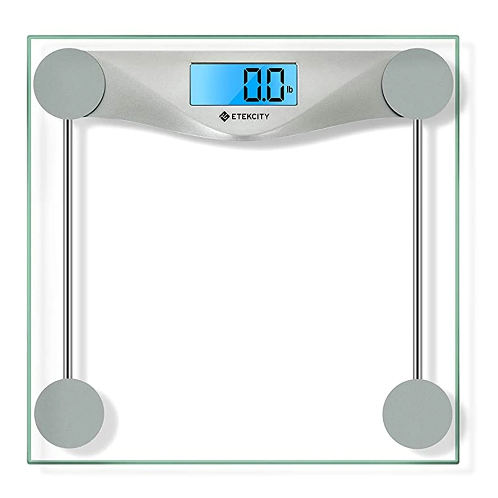 Scale for Weight, 400Lb Capacity Bathroom Scale with LCD Display, Silver, EB4074C