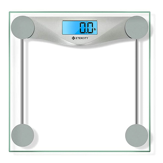 Scale for Weight, 400Lb Capacity Bathroom Scale with LCD Display, Silver, EB4074C