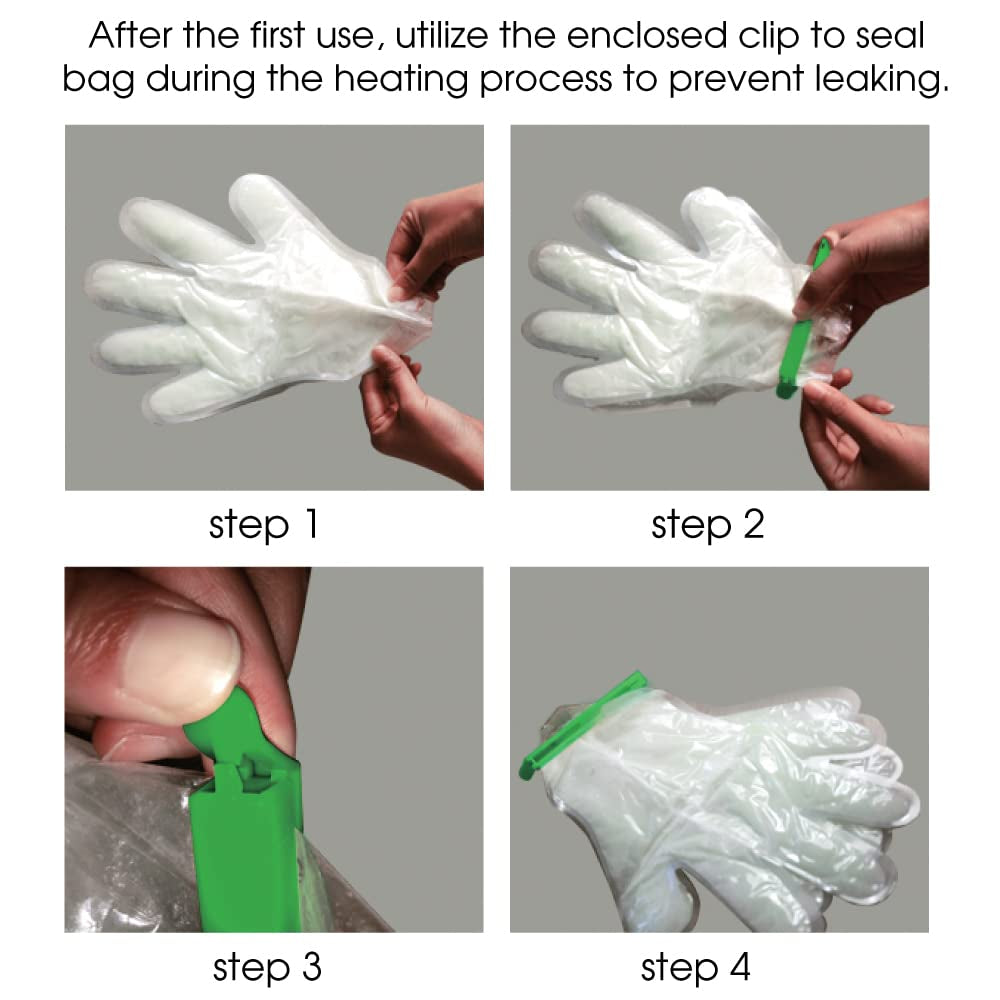 10-Minute Paraffin Hand Treatment, Spa and Home Treatment Gloves, Fragrance Free, One-Pair
