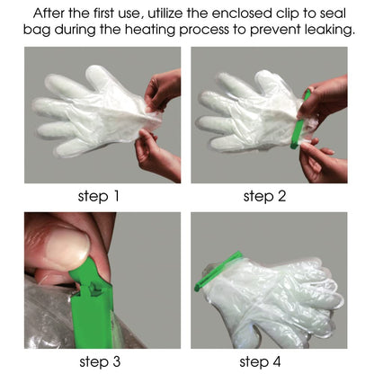 10-Minute Paraffin Hand Treatment, Spa and Home Treatment Gloves, Fragrance Free, One-Pair