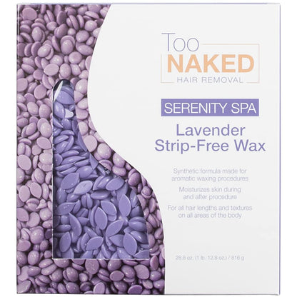 Too Naked Serenity Spa Lavender Strip-Free Wax Beads, Hair Removing Depilatory Wax Size 28.8 Ounces
