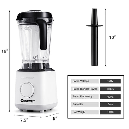 1500W Countertop Smoothies Blender 10 Speed W/ 6 Pre-Setting Programs