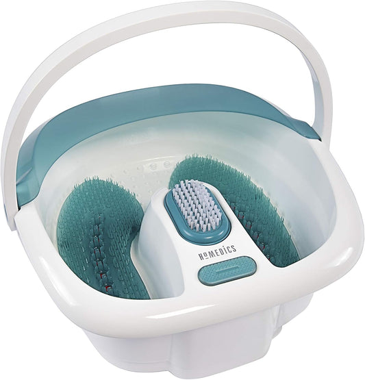 Bubble Elite Foot Spa Massager with Heat Boost, 2-In-1 Removable Pedicure Center, Toe-Touch Control, Easy Tote Handle with Splash Guard