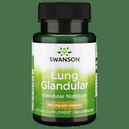 Raw Lung Glandular 250 Mg 60 Capsules