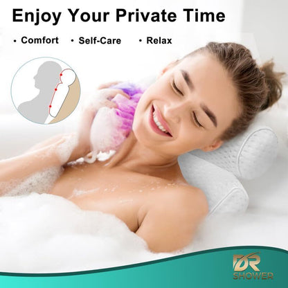 Comfortable Bath Pillow for Tub Neck and Back Support with Non-Slip Suction Cups