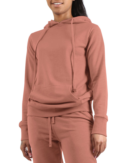 Womens Premium French Terry Pullover Wrinkle Resistant Hoodie