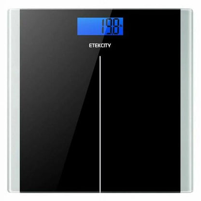 Digital Scale for Body Weight, 400 Lbs, Body Tape Measure Included, Black, EB9380H
